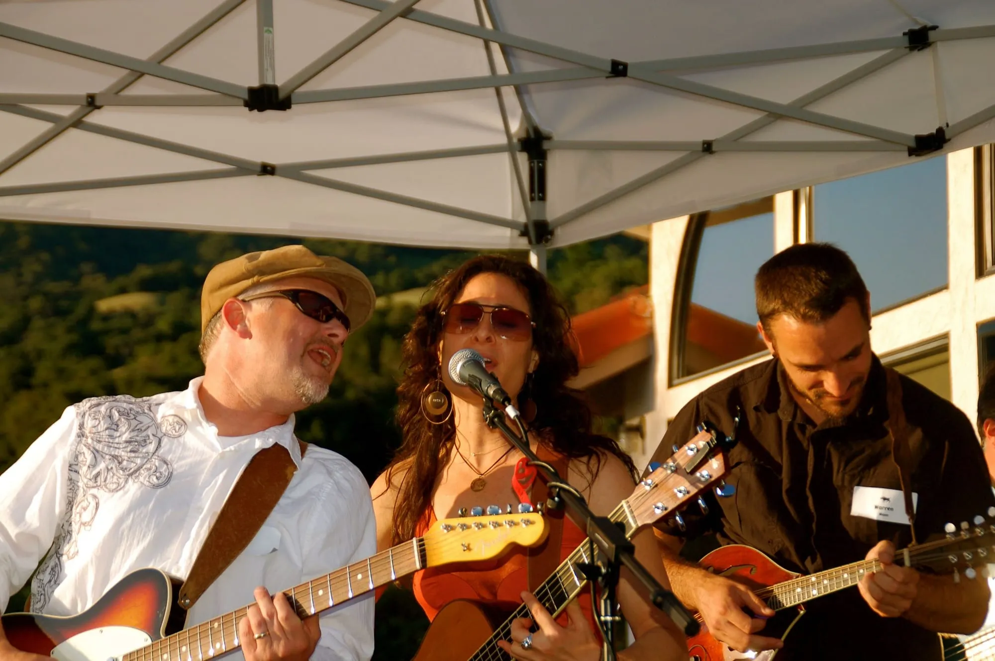 Singing under the tent